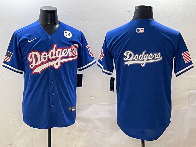 Men Los Angeles Dodgers Blank Blue Second generation Joint Name Nike 2025 MLB Jersey style 19->los angeles dodgers->MLB Jersey